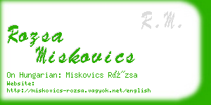 rozsa miskovics business card